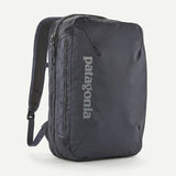 Patagonia Black Hole Micro MLC 22L backpack in black with multiple compartments and durable water-resistant material.