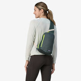Patagonia Ultralight Black Hole® Sling 8L backpack in black, showing compact design and adjustable strap for outdoor use