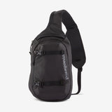 Black Patagonia Atom Sling Bag 8L with adjustable strap and zippered compartments for convenient everyday carry.