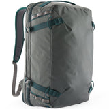 Patagonia Black Hole® MLC® 45L travel backpack shown in gray, with durable fabric and multiple compartments for organization.