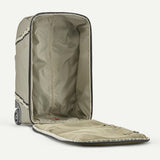 Patagonia Black Hole® MLC® Wheelie luggage with black durable fabric, extended handle, and wheels for easy travel.