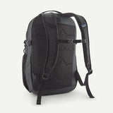 Patagonia Refugio Daypack 26L in black, showing the front view with adjustable shoulder straps and multiple compartments.