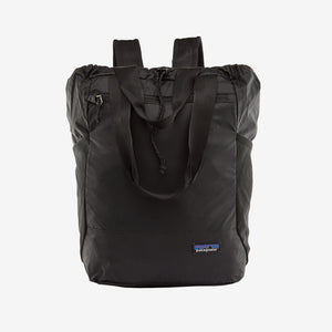 Patagonia Ultralight Black Hole® Tote Pack in black with 27L capacity, lightweight and durable for travel and everyday use.