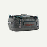 Patagonia Black Hole Duffel Bag 40L in gray, showing the spacious design, durable fabric, and zipper closure for travel and outdoor use.