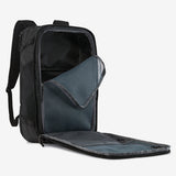 Open view of Patagonia Black Hole® Mini MLC® 30L travel backpack with black durable water-resistant fabric and multiple compartments.