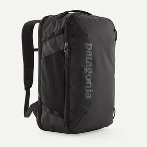 Patagonia Black Hole® Mini MLC® 30L travel backpack with black ripstop fabric, compact design, and multiple compartments.