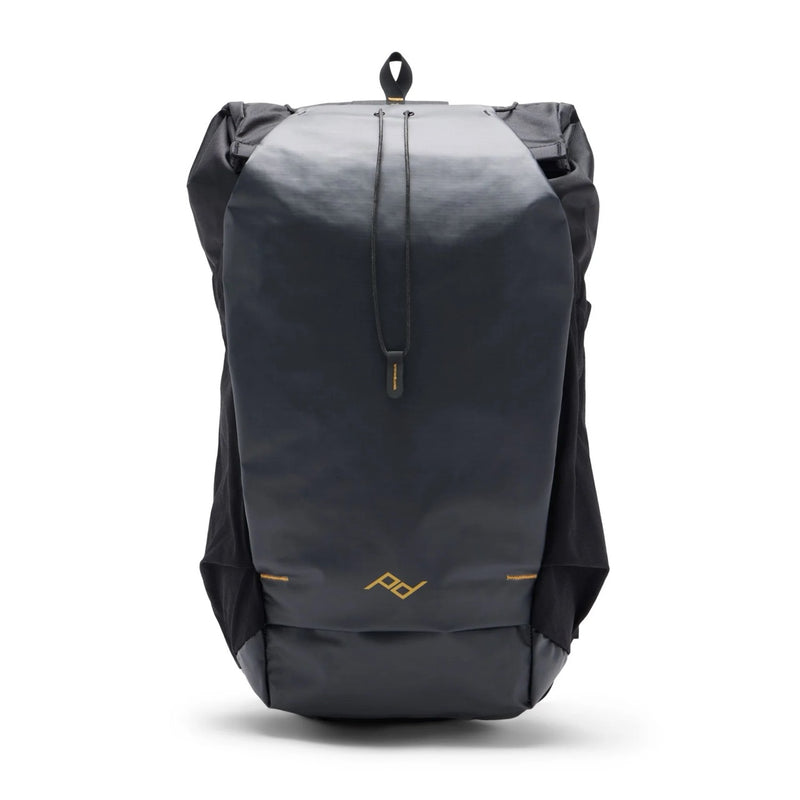 Peak Design Outdoor Backpack 25L in cloud color, showing the sleek, durable design with multiple compartments and adjustable straps.