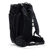 Peak Design outdoor 45L black backpack with multiple compartments and adjustable straps, designed for hiking and travel.