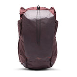 Peak Design outdoor backpack 45L in eclipse color, showing multiple compartments and padded straps for comfortable carrying.