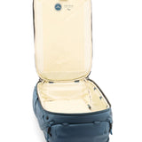 Peak Design 45L travel backpack in ocean color, featuring multiple compartments and adjustable straps for versatile travel use.