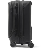 Peak Design Roller Pro Carry-On luggage in sage color, showing durable wheels and sleek carry-on design for travel.