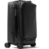 Peak Design Roller Pro Carry-On luggage in sage color, featuring durable wheels and sleek design for easy travel.
