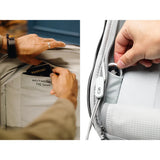 Sage Peak Design Roller Pro Carry-On luggage with sleek hard shell and extendable handle, ready for travel.
