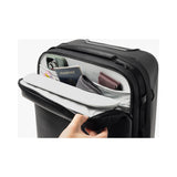 Peak Design Roller Pro Carry-On luggage in sage color, featuring durable wheels and sleek carry-on design for travel.