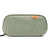 Small Sage Peak Design Tech Pouch with multiple compartments for organizing cables, chargers, and tech accessories.