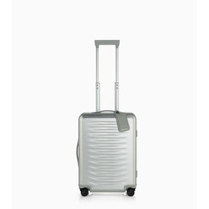 Porsche Design by Bric's Roadster aluminum carry-on luggage with sleek silver finish and sturdy handle for travel use