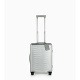 Porsche Design by Bric's Roadster aluminum carry-on luggage with sleek silver finish and sturdy handle for travel use