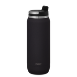 Black Purist Traveler 25oz Union water bottle with sleek design and durable construction for on-the-go hydration.
