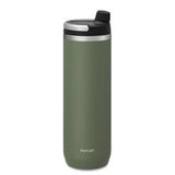 Black Purist Mover 18oz water bottle with a sleek design, made by Purist, ideal for hydration on the go.