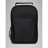 Black Rains Book Daypack with adjustable straps and front pocket, made from waterproof material for everyday use.