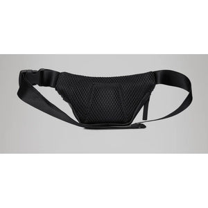 Black Rains micro bum bag with adjustable strap and compact design, perfect for carrying essentials in a stylish, waterproof accessory.