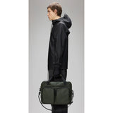 Green Rains Texel Tech Bag with adjustable straps and waterproof material, designed for everyday use and travel.