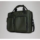 Green RAINS Texel Tech Bag with adjustable strap and water-resistant material, suitable for daily use and outdoor activities.