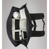 Grey Rains Rolltop Rucksack with adjustable straps and waterproof design, showcasing its sleek, modern style and practical closure.
