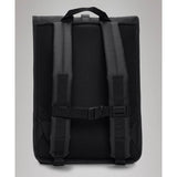 Gray Rains rolltop rucksack with adjustable straps and waterproof material, designed for versatile urban and outdoor use.