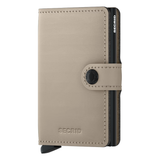 Secrid Miniwallet in matte finish with front view, compact leather wallet ideal for organizing cards and cash.