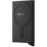 Secrid Cardprotector for MagSafe in black, showing front view with magnetic attachment and compact card storage design.