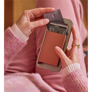Secrid Cardprotector for MagSafe in rose, compact wallet with magnetic attachment for secure card storage and easy access.