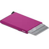 Secrid Cardprotector for MagSafe in fuchsia with a sleek, flat design, holding multiple cards securely.