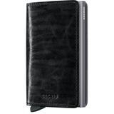 Secrid Slimwallet in grey showing front view with card slots and sleek design for compact everyday carrying.