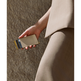 Secrid Premium Cardprotector wallet with fluted design, compact metal wallet holding credit cards and cash in a sleek style.