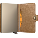 Secrid Miniwallet Pebble in cappuccino leather, compact wallet with card slots and sleek design for everyday use.