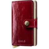 Red Secrid Premium Miniwallet Naplak with front view showing sleek design and compact size for secure card storage.