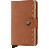 Secrid Miniwallet Veg in caramel sand color, front view showing sleek compact design and card slots for everyday use.