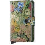 Secrid Miniwallet Art in mar-bouquet color, compact leather wallet with card slots and minimalist design.