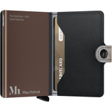 Secrid Miniwallet Art in mar-goldfinch, compact leather wallet with card slots and metal slide for quick card access.