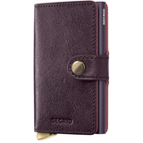 Secrid Basco Premium Miniwallet in Bordeaux color showing front view with card slots and sleek leather design.