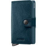 Secrid Basco Premium Miniwallet in teal with front view showing compact design and card slots.