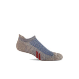 Men's Sockwell Incline II Micro sock in light grey, showcasing the comfortable, breathable design and fine knit texture.