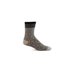 Sockwell Leaflet women's putty-colored socks with a subtle pattern, made of comfortable, high-quality fabric for everyday wear.