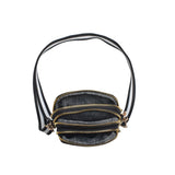 Black Sol & Selene Divide & Conquer quilted crossbody bag with adjustable strap and sleek design.