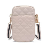 Black quilted Sol & Selene Divide & Conquer crossbody bag with adjustable strap and compact design for everyday use.