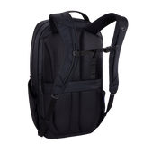 Thule Subterra 2 backpack with 21L capacity, black color, featuring multiple compartments and padded shoulder straps for comfort.