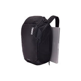Thule Chasm laptop backpack with 26L capacity, featuring multiple compartments and padded shoulder straps for comfortable carrying.