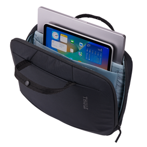 Black Thule Subterra 2 Attaché 14-inch briefcase with padded laptop compartment and sturdy handle.