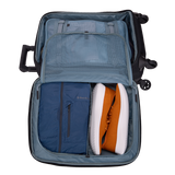 Black Thule Subterra 2 carry-on spinner luggage with 35L capacity, lightweight and durable for travel.